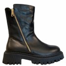 Sort skinn ankelboots RS thumbnail