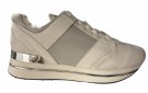 Hvit skinn sneakers m sølv thumbnail