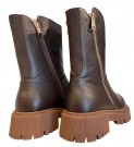 Mørk brun skinn ankelboots RB thumbnail