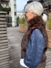 Brun vendbar vest m 