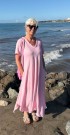 Rosa lin/viskoseskjole thumbnail