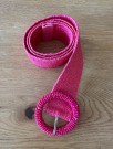 Rosa strikkbelte m perler thumbnail