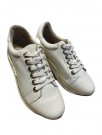 Hvite sneakers med gull stripe thumbnail