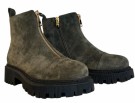 Grønn nubuk boots m glidelås front RS thumbnail