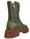 Grønn skinn ankelboots RB thumbnail