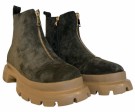 Grønn nubuk boots m glidelås front SB thumbnail