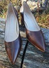 Mørk brun pumps 6 cm thumbnail
