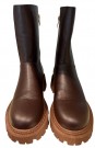 Mørk brun skinn ankelboots RB thumbnail