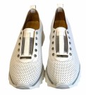 Hvit sneakers uten snøring thumbnail