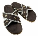 Brun sandal m sjøpynt thumbnail