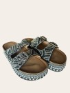 Sort sandal m sølv spenner thumbnail