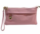 Soft pink skinn clutch thumbnail