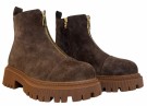 Brun nubuk boots m glidelås front RB thumbnail