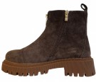 Brun nubuk boots m glidelås front RB thumbnail