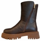 Mørk brun skinn ankelboots RB thumbnail