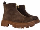Brun nubuk boots m glidelås front RB thumbnail