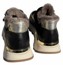 Sort foret skinn sneakers thumbnail