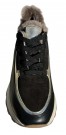 Sort foret skinn sneakers thumbnail