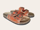 Orange sandal m sølv spenne thumbnail