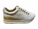 Hvite sneakers med gull stripe thumbnail