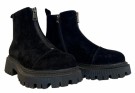 Sort nubuk boots m glidelås front RS thumbnail
