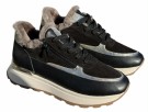 Sort foret skinn sneakers thumbnail