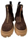 Brun nubuk boots m glidelås front SB thumbnail