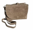 Taupe brun semsket skinnveske thumbnail