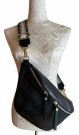 Sort skinn bumbag m GULL thumbnail