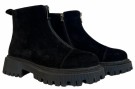 Sort nubuk boots m glidelås front RS thumbnail