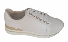 Hvite sneakers med gull stripe thumbnail