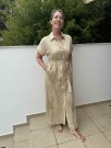 Creme kjole m broderier thumbnail