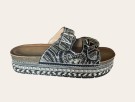 Sort sandal m sølv spenner thumbnail