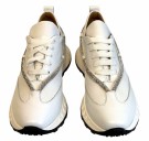 Hvit sneakers m glitrebånd thumbnail