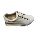 Hvite sneakers med gull stripe thumbnail