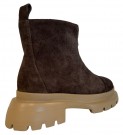 Brun nubuk boots m glidelås front SB thumbnail