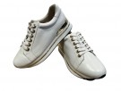 Hvite sneakers med gull stripe thumbnail