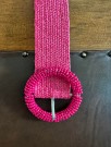 Rosa strikkbelte m perler thumbnail