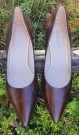 Mørk brun pumps 6 cm thumbnail