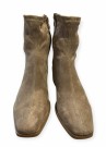 Khaki lave skoletter i stretch stoff thumbnail