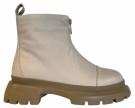 Creme skinn boots m glidelås front SB thumbnail