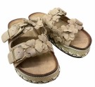 Beige sandal m matchende blomster thumbnail