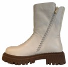 Creme skinn ankelboots RB thumbnail
