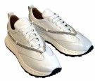 Hvit sneakers m glitrebånd thumbnail
