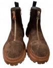 Brun nubuk boots m glidelås front RB thumbnail