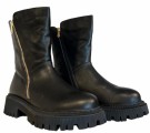 Sort skinn ankelboots RS thumbnail