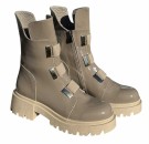 Taupe lakk skinnskolett m stretch i front thumbnail