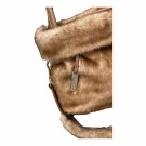 Beige fake pelsveske thumbnail