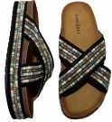 Mørk mønstret sandal thumbnail