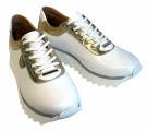 Hvit og gull sneakers thumbnail